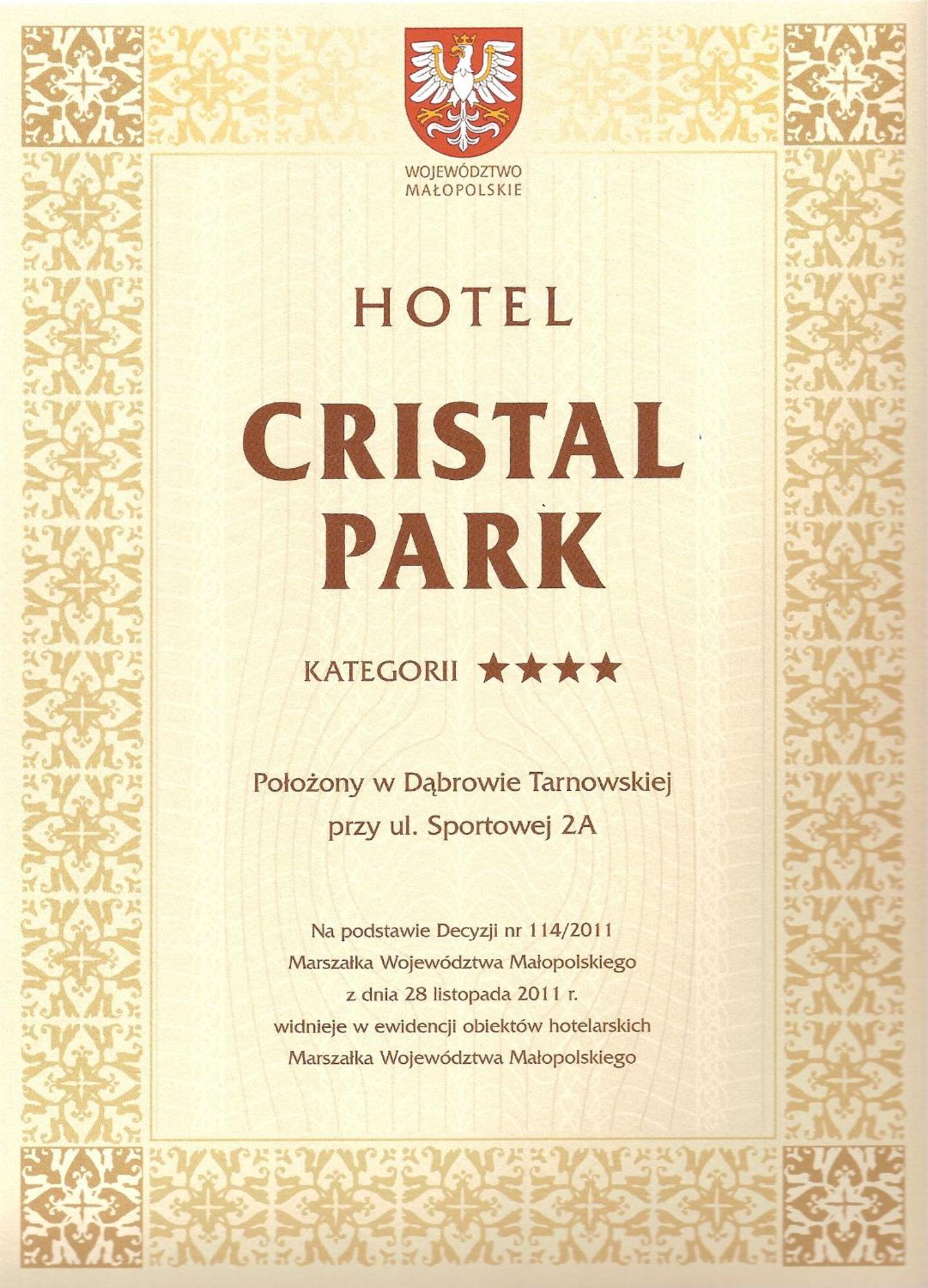 Dąbrowa Tarnowska Hotel Cristal Park מראה חיצוני תמונה